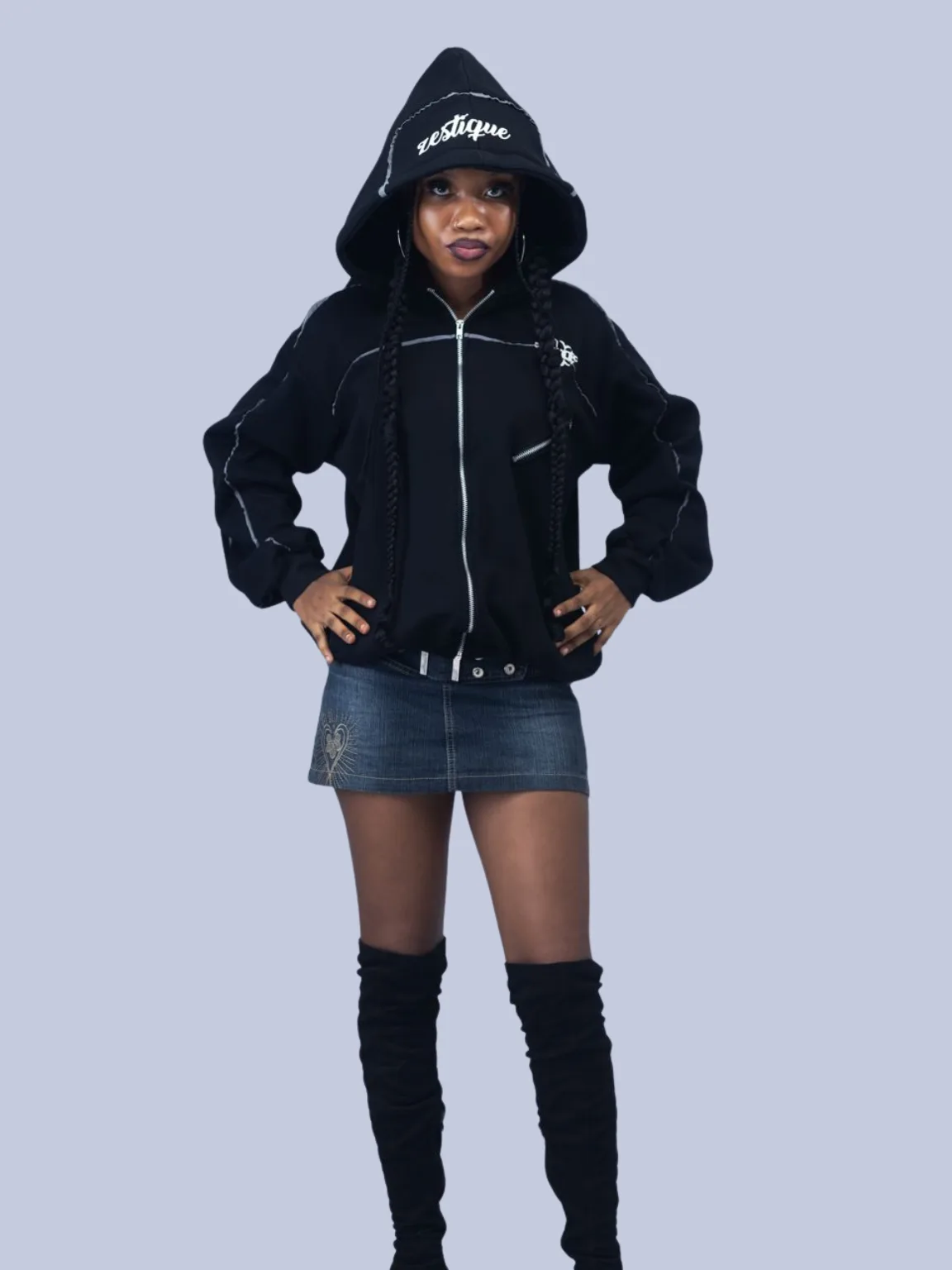 Deconstructed Stitch Zip-Up - Image 8