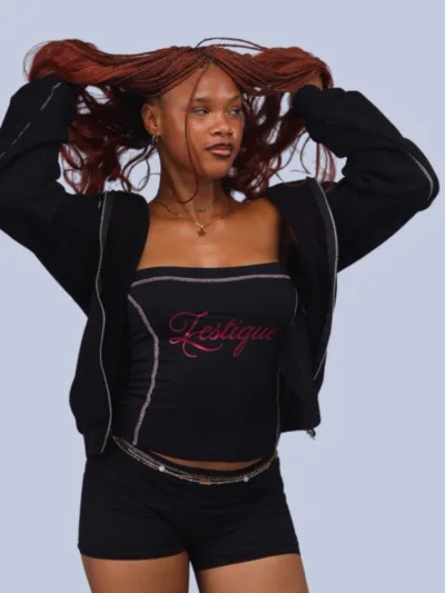 Pink-Stitch Syndicate Bandeau