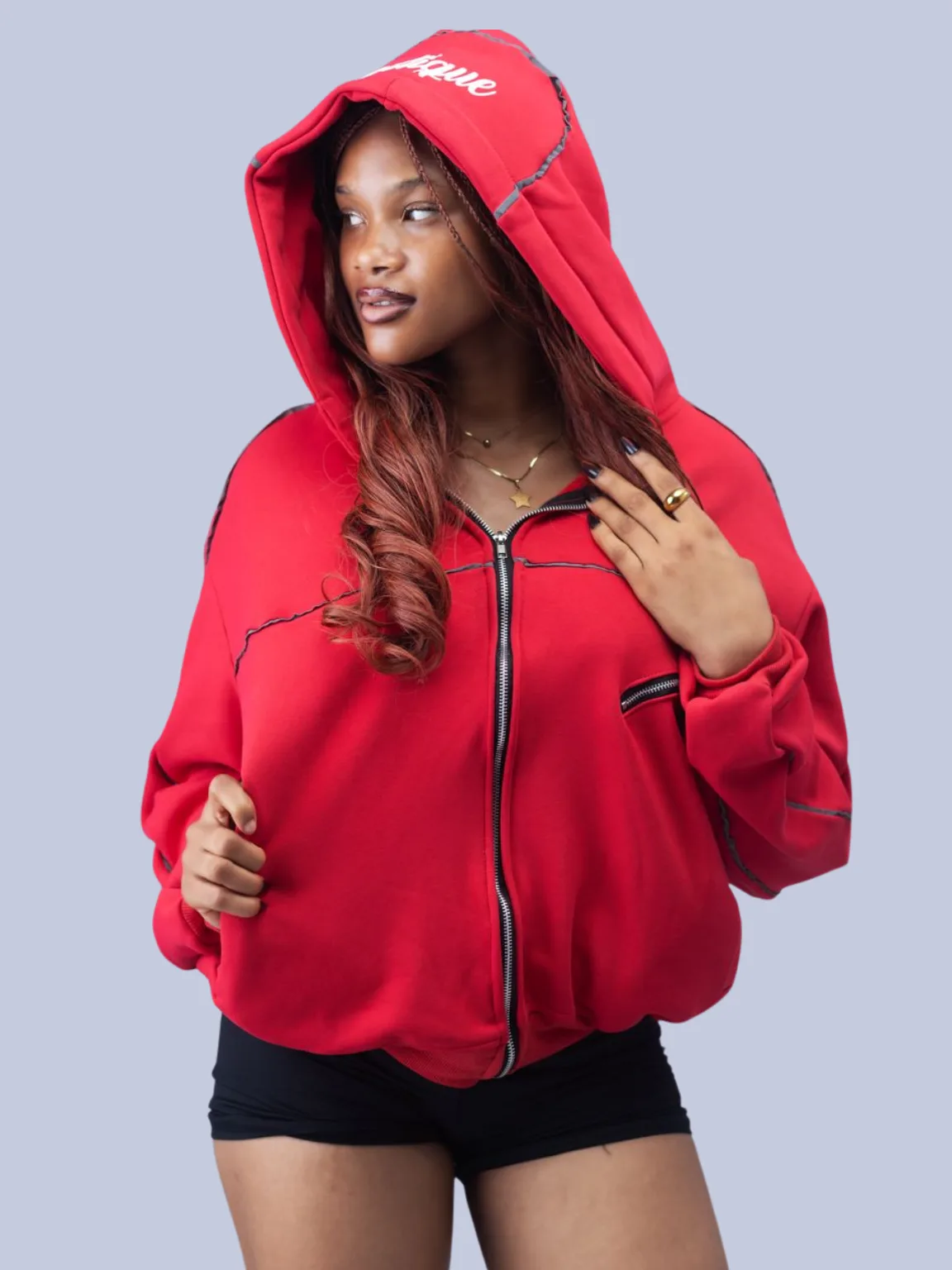 Deconstructed Stitch Zip-Up - Image 9